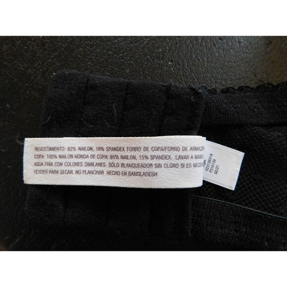 Auden Bra Womens Black Balconette Underwire Unpadded Size 36DD - Picture 9 of 10